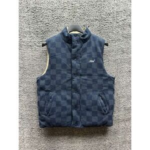 Kith Morris‎ Embroidered Check Reversible Full Snap Puffer Vest Eve Mens Size S
